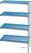 Diamond Hoekrek in geanodiseerd aluminium 4 niveau's "Modular Rack" | RAA/224-4/EF 1