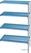 Diamond Hoekrek in geanodiseerd aluminium GN 4 niveau's "Modular Rack | RAA/225-4/EF 1