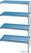 Diamond Hoekrek in geanodiseerd aluminium 4 niveau's "Modular Rack" | RAA/344-4/EF 1