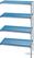 Diamond Hoekrek in geanodiseerd aluminium 4 niveau's "Modular Rack" | RAA/444-4/EF 1