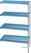 Diamond Hoekrek in geanodiseerd aluminium 4 niveau's "Modular Rack" | RAA/464-4/EF 1