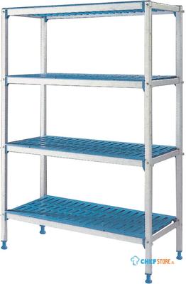 Lineaire Rek In Geanodiseerd Aluminium 4 Niv | Diamond | RLA/104-4/EF 1