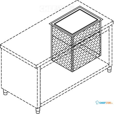 Diamond Neutrale korvensilo voor vaatwasser 500x500 mm | S80/SPN 1