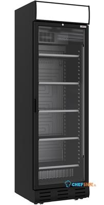 Diverso By Diamond Geventileerde Positieve Vitrine 382 Liter ZWART met Lichtbak - WR-38CA-AB 1