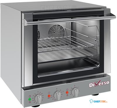 Diverso By Diamond Elektrische Convectieoven, 4x 460x340 mm + Salamander - WR-B43S-1B 1