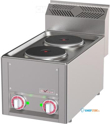 Diverso By Diamond Elektrisch Kookfornuis 2 Platen, -Top - WR-E2PT-02 1