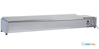Diverso By Diamond Gekoelde Opzetvitrine 9x GN 1/3-150 Mm, met RVS Deksel - WR-SY20-C6 1