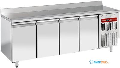 Diamond " Wand " Koelwerkbank, Geforceerd, 4 deuren EN 600x400, 760 liter - TP4N/HA-R2 1