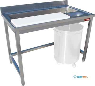 Diamond Voorbereidingstafel en Wassen van Groenten, Wand - TPL1270D 1