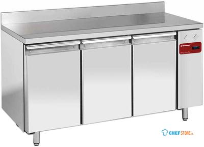 Diamond " Wand " Koelwerkbank, Geforceerd, 3 deuren EN 600x400, 550 liter (zonder groep) - TPS3N/HA 1
