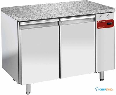 Diamond Diepvriestafel, gevent., 2 deuren EN 600x400 - Top in graniet (zonder groep) | TPS2B/HG 1