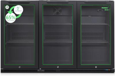 Husky C3H-ECO-865-BK-NL-HU - Backbar Koeler - 3 Deurs - Zwart - Deurslot - LED - Ventitator 1