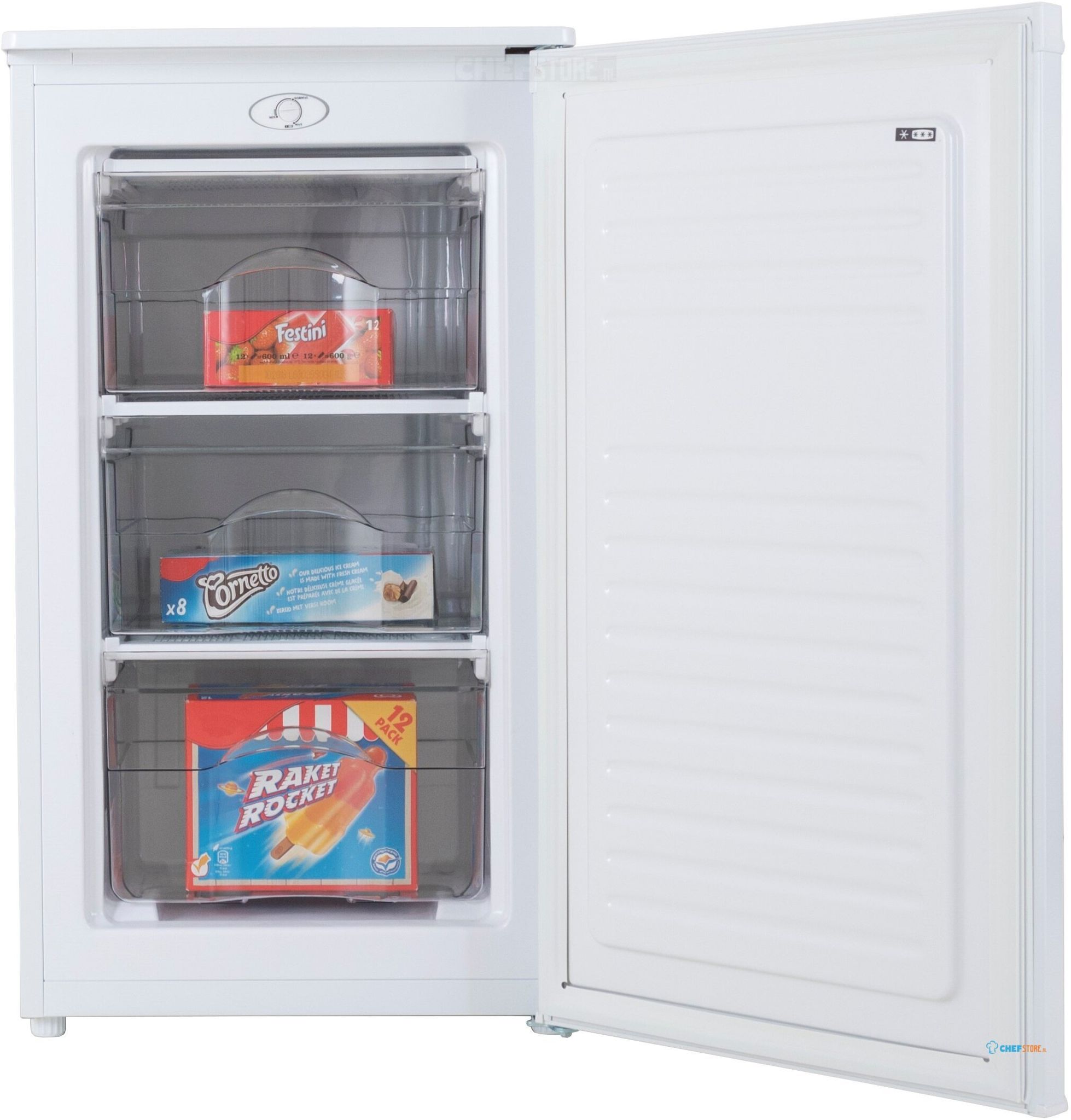 Vrieskast Tafelmodel - 64L - 3 Laden - Wit - Exquisit GS111-040EW