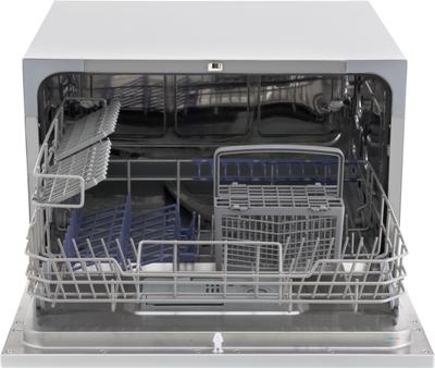 Mini opzetvaatwasser - 6 couverts - 7 programma’s - 8 liter - display - zilvergrijs - Exquisit GSP206A+ ZILVER 1