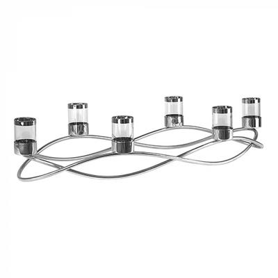 Lounge Candle Wave 6 Rvs/glas, Emga 188010 1