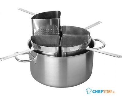 Pujadas Pasta-Kookpan Ø35cm, met 4x kookmand, 20 liter, RVS, 720120 1