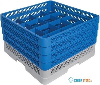 Bekerglaskorf CR-16 M/Opzet (3X CR-16 + 1X CR-0) - CaterRacks CR1614 1