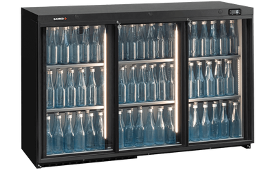 3-Deurs Barkoeling Antraciet Glasdeur, Schuifdeuren | Extra laag | Led | Gamko LG3/315SD 1