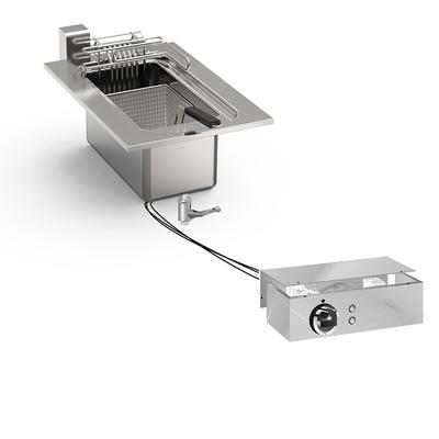 Gastro-Inox "drop-In" Friteuse 10 Liter, 40 cm 7,5kw, Met Aansluitblok, Gastro-Inox 160.516 1