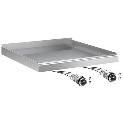 Gastro-Inox "drop-In" Bakplaat 60cm, Roestvrijstaal Bakoppervlak 1/2 Glad-1/2 Geribbeld, Gastro-Inox 160.539 1