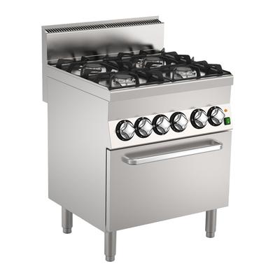 Mareno M1-600 Gasfornuis met 4 Branders en Elektrische Heteluchtoven, 70cm - C6FEV7G 1