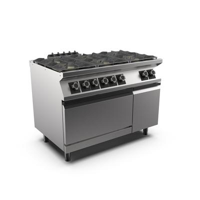 Mareno M1-700 Gasfornuis 6 Branders En GN 2/1 Elektrische Oven - 120cm -  171.111 1