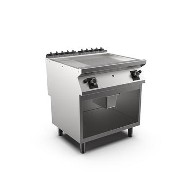 Mareno M1-900 Gasbakplaat Met 2/3 Gladde En 1/3 Geribbelde Mat Verchroomde Plaat - 80cm -  191.223 1