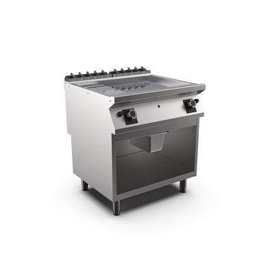 Mareno M1-900 Gasbakplaat Met 2/3 Gladde En 1/3 Geribbelde Verchroomde Plaat - 80cm -  191.224 1