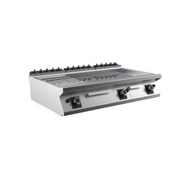 Mareno M1-900 Gasbakplaat Met 2/3 Gladde En 1/3 Geribbelde Verchroomde Plaat - 120cm -  191.230 1