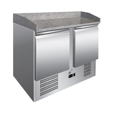 Gastro-Inox RVS Werkbank Met 2 Deuren & Marmer Werkblad, Geforceerd Gekoeld, Gastro-Inox 202.007 1