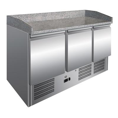 Gastro-Inox RVS Werkbank Met 3 Deuren & Marmer Werkblad, Geforceerd Gekoeld, Gastro-Inox 202.008 1