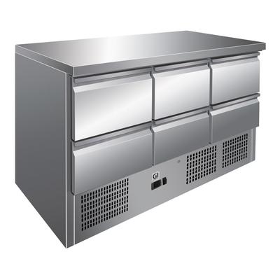 Gastro-Inox RVS Werkbank Met 6 Laden, Geforceerd Gekoeld, Gastro-Inox 202.018 1