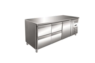 Gastro-Inox RVS GN Koelwerkbank met 1 Deur en 4 Laden, Geforceerd Gekoeld - 202.234 1