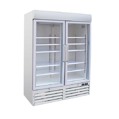 Gastro-Inox Wit Stalen Display Vriezer 1200 Liter met Glasdeuren, Geforceerd Gekoeld - 204.213 1