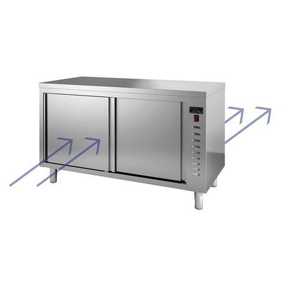 Verwarmde Roestvaststalen Pass Through Werkbank met Schuifdeuren 1600(l)x700(d)x880(h)mm - 302.072 1