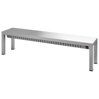 Gastro-Inox Etagère van RVS met Warmhoudlampen, 1200(l)x300(d)x350(h)mm - 303.331 1