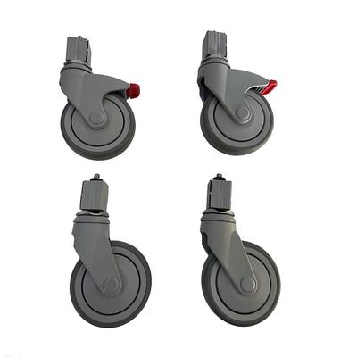 Gastro-Inox Wielenset, 2 met Rem & 2 Zonder Rem - 303.999 1