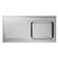 Spoeltafelwerkblad Bak R Roestvast Staal AISI 304 1400x700x40mm - 305.364 2