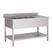 Gastro-Inox RVS Spoeltafel met 2 Spoelbakken Links en Onderblad 2000(l)x700(d)x880(h)mm - Gastro-Inox 305.456 1