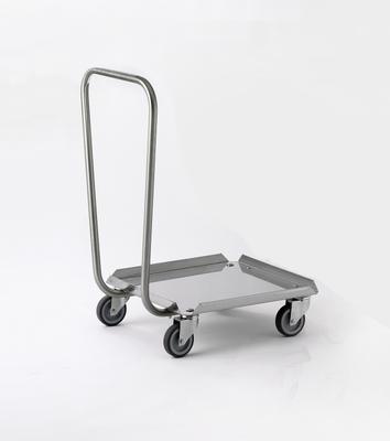 Tournus Roestvrijstalen Korvenwagen 500x500mm, Met Duwbeugel, Gastro-Inox 307.241 1