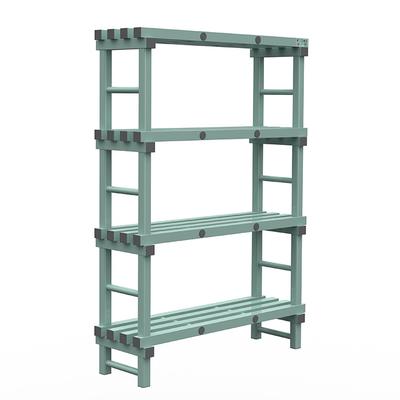 REA Euro Stelling 1200(l)x400(d)x1760(h)mm Met 4 Schappen, Gastro-Inox 308.141 1