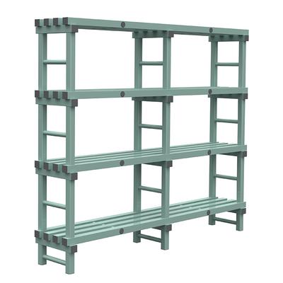 REA Euro Stelling 2000(l)x400(d)x1760(h)mm Met 4 Schappen, Gastro-Inox 308.144 1