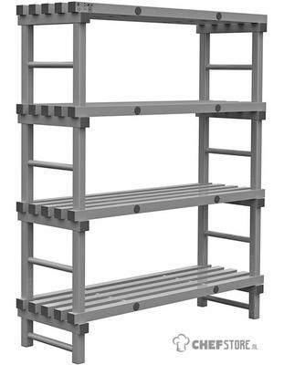 308.252 REA Grey Eurostelling 4 schappen 1400(l)x500(d)x1750(h)mm