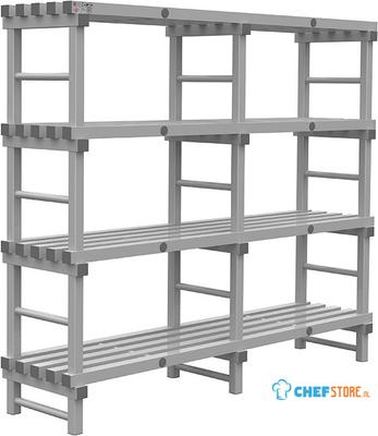 308.255 REA Grey Eurostelling 4 schappen 1500(l)x500(d)x1750(h)mm