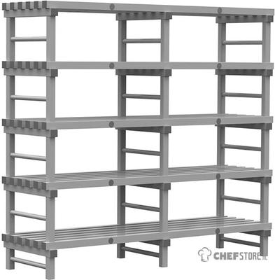 308.293 REA Grey Eurostelling 5 schappen 1500(l)x600(d)x1850(h)mm