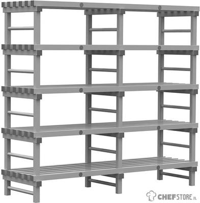 308.295 REA Grey Eurostelling 5 schappen 2000(l)x600(d)x1850(h)mm