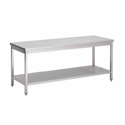 Gastro-Inox RVS Werktafel Met Onderblad, 1500(l)x600(d)x850(h)mm, Gastro-Inox 311.209 1