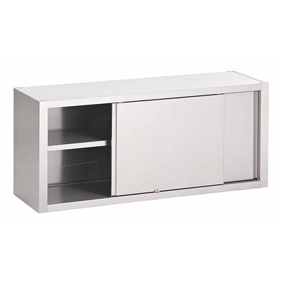 Gastro-Inox RVS Wandkast Met Schuifdeuren 1600(l)x400(d)x600(h)mm, Gastro-Inox 313.107 1