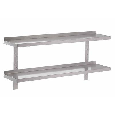 Gastro-Inox RVS Dubbele Wandplank, 1500(l)x400(d)mm, Gastro-Inox 313.233 1