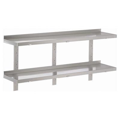 Gastro-Inox RVS Dubbele Wandplank, 1700(l)x400(d)mm, Gastro-Inox 313.235 1